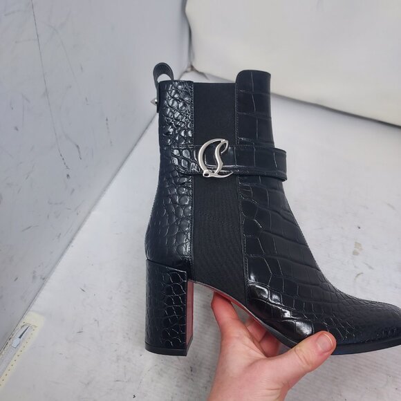 Christian Louboutin Black Crocodile Chelsea Boot - Picture 3 of 11